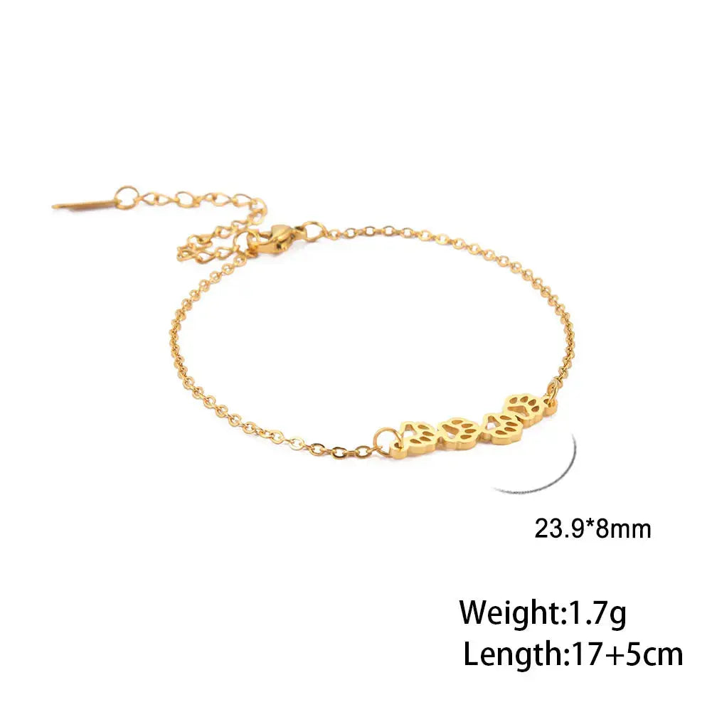 Paw Bracelet Product vendor  22.95 Animal Heroes Gold-Color-17-22-cm