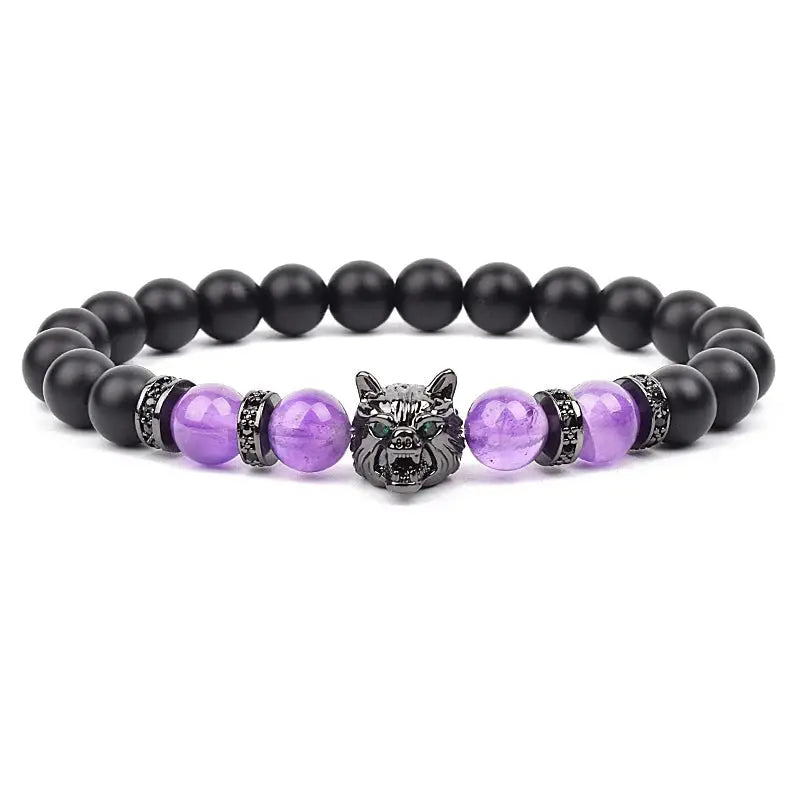 Wolf Bracelet Product vendor  22.95 Animal Heroes Amethyst-17cm-6.7inch