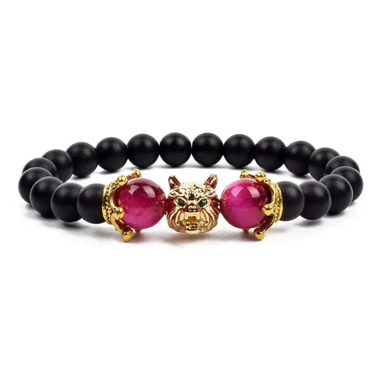 Wolf Bracelet Product vendor  22.95 Animal Heroes Rose-tiger-eye-1-17cm-6.7inch