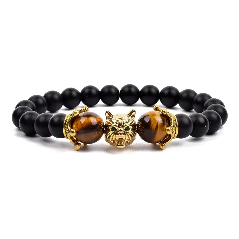 Wolf Bracelet Product vendor  22.95 Animal Heroes Yellow-tiger-eye-1-21cm-8.3inch